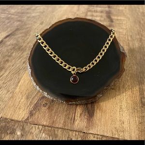 18K Gold Cuban Link Chain Anklet